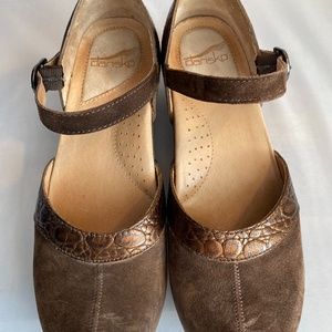 DANSKO SUEDE MARY JANE CLOGS